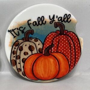 Cute Fall-Themed Car Coasters